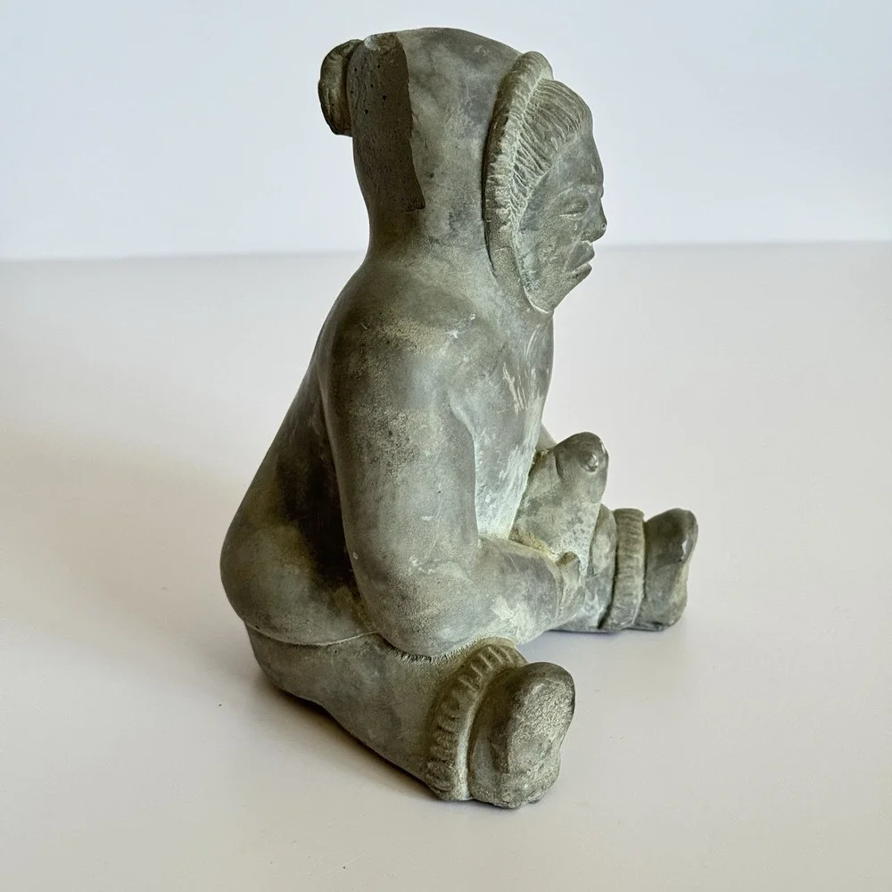 Vintage Inuit Figure Fish Soapstone Style Figurine Abbott‎ Canada Decor